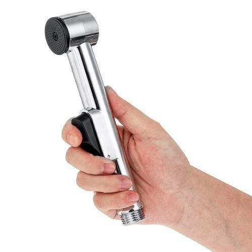 Scheffler Arabic Bidet Sprayer Shattaf Hand Shower Chrome – Toilet Washroom Spray Set with Hose & Holder Bathroom Hygiene Kit