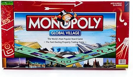 Monopoly Global Village Board Game – Classic Property Trading Family Game Set for Kids and Adults Indoor Strategy Entertainment