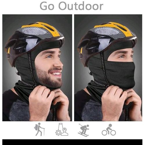 Balaclava and Tactical Cap Combo Set – Outdoor Face Mask & Military Style Cap for Protection-black