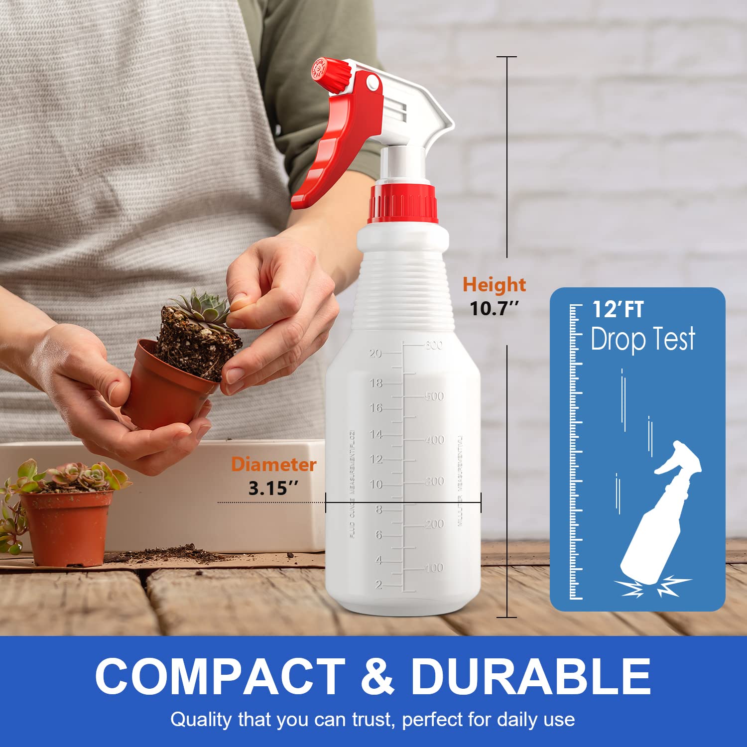 1L Spray Bottle Multi-Purpose Water Sprayer – Hand Pressure Pump Bottle for Cleaning, Gardening, Car Wash & Home Use