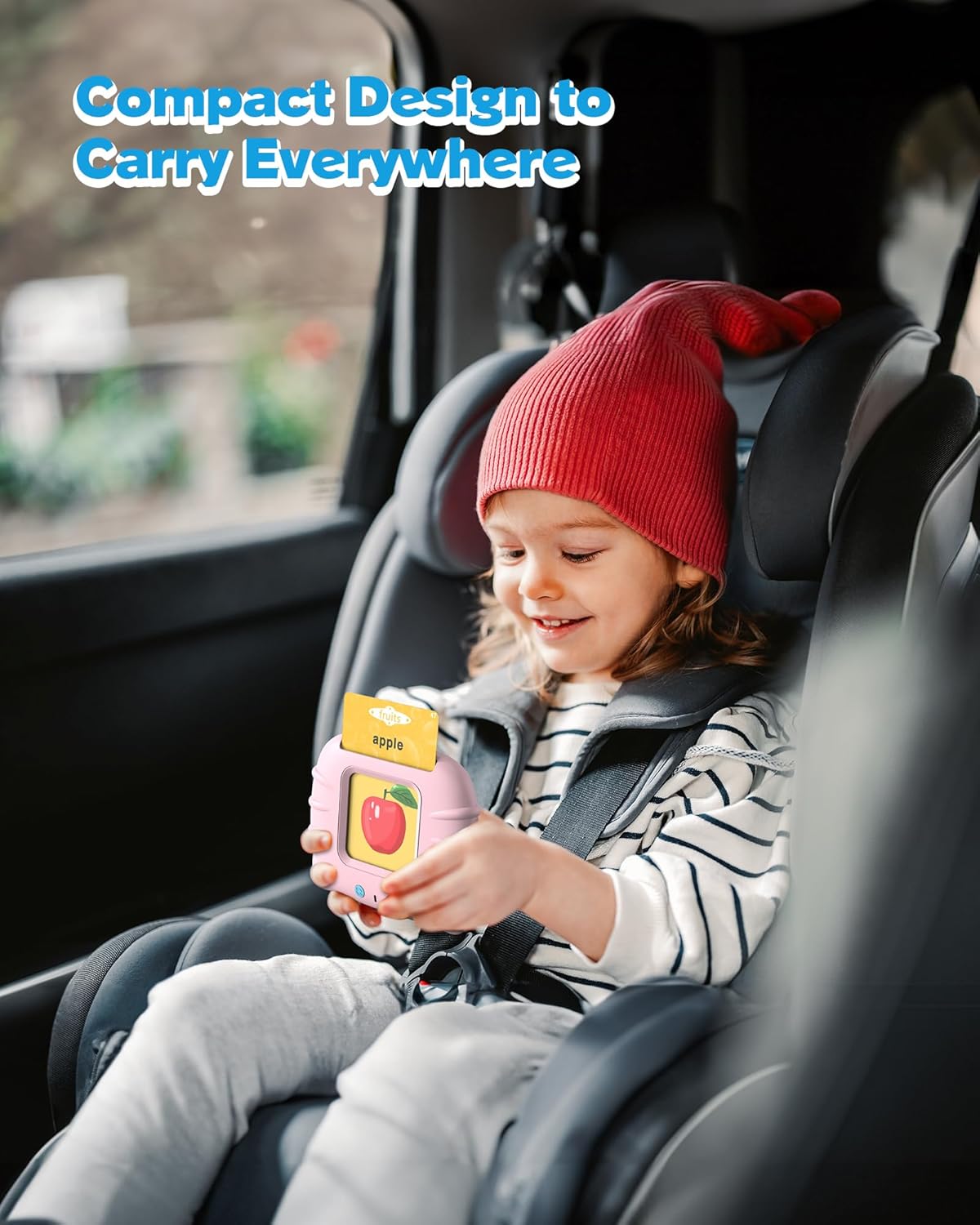 Flash Card Reader Word Learning Toy – 112 Cards (224 Words) Educational Talking Device for Kids Early Language Development