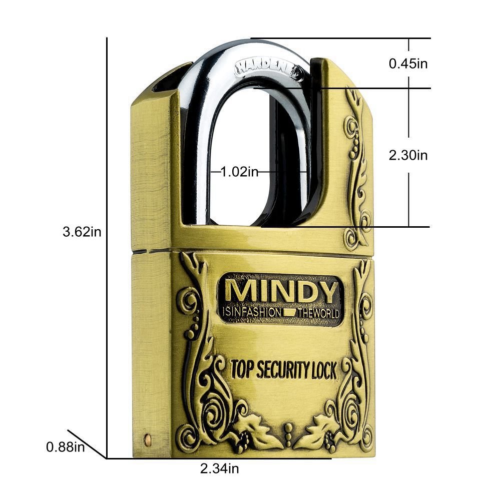 Heavy Duty Security Padlock – Hardened Top Security Lock for Gates, Doors, Storage Units & Outdoor Use Anti-Theft Durable Lock