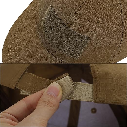 Balaclava and Tactical Cap Combo Set – Outdoor Face Mask & Military Style Cap for Protection-brown