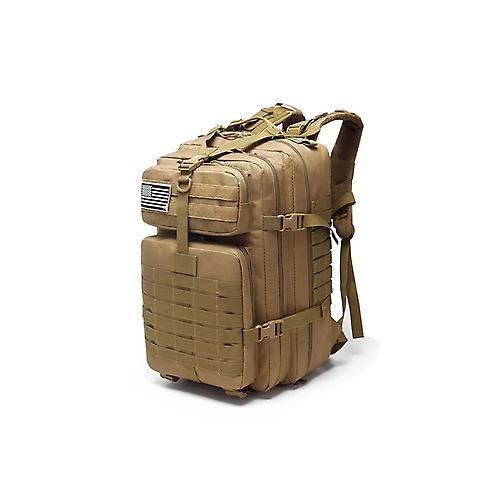 50L Waterproof Tactical Backpack Military Camping Hiking Travel Rucksack Large Capacity Outdoor Bag-Brown