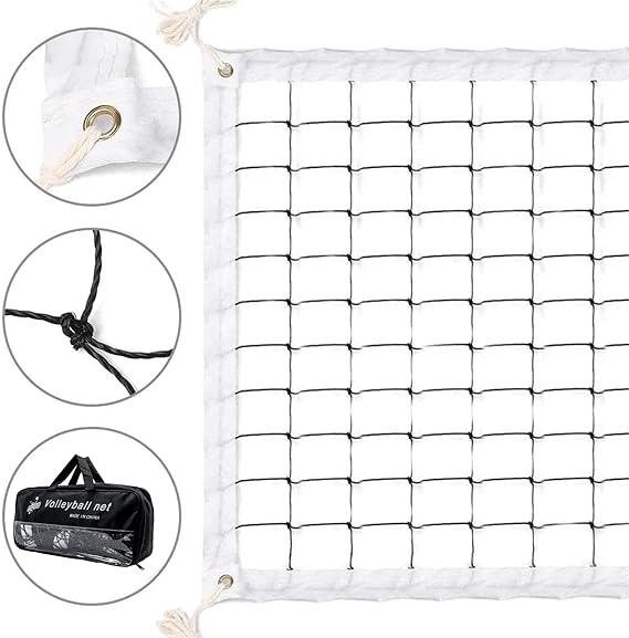 Volleyball Net Set with Free Professional Volleyball Complete Outdoor Indoor Volleyball Kit for Training Beach Backyard Sports Set