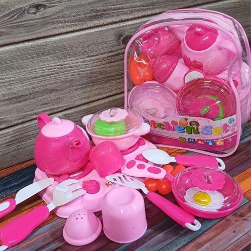 Kitchen Set Toy For Girls Pretend Play Cooking Set With Accessories Educational Role Play Toy For Kids Fun Learning Kitchen Play Set