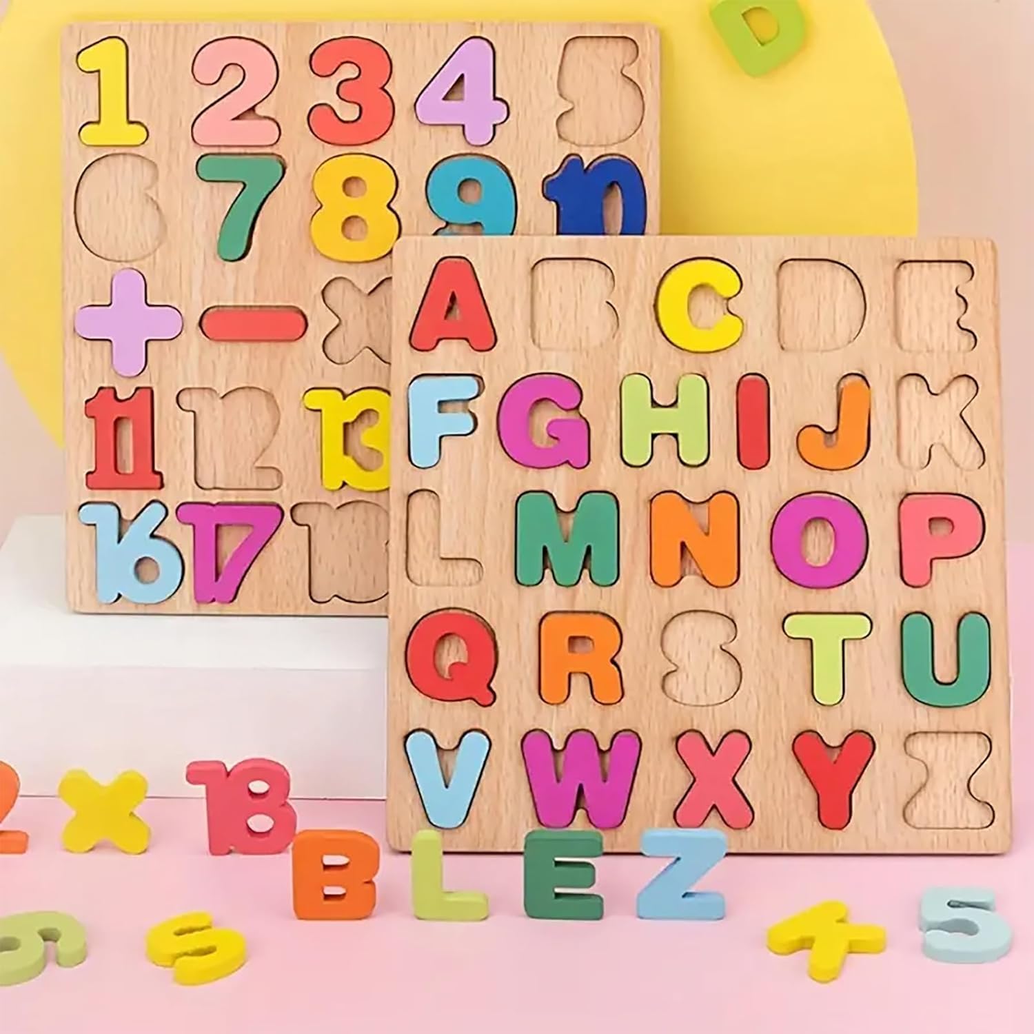 Wooden Alphabet small Letter Board – Educational Learning Toy for Kids Early Writing, Reading & Letter Recognition Practice