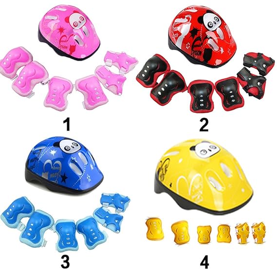 7 in 1 Cycling & Skating Protective Set – Helmet, Knee Pads, Elbow Pads & Wrist Guards Safety Gear Kit for Outdoor Sports