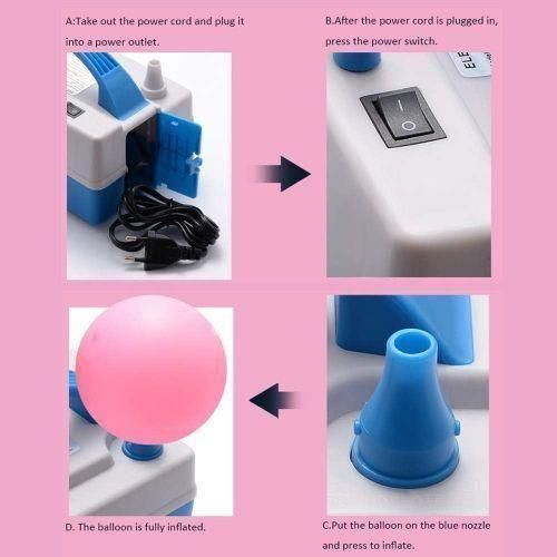 Electric Balloon Pump Dual Nozzle Air Inflator – Fast Portable Balloon Blower Machine for Party Decorations, Events & Celebrations