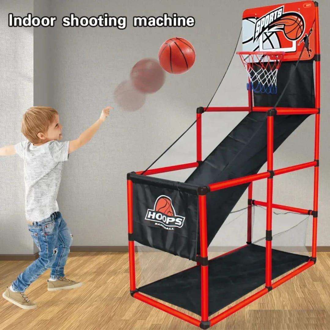 Kids Basketball Hoop Set Indoor Sports Toy – Adjustable Height Mini Basketball Game with Ball for Children Training Play