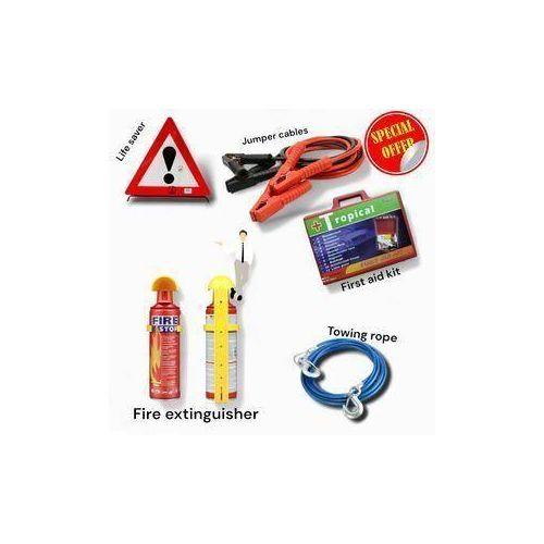 6-in-1 Car Emergency Kit – Roadside Safety Set Jump Starter, Warning Triangle, Tools & Safety Accessories for Vehicle Breakdown