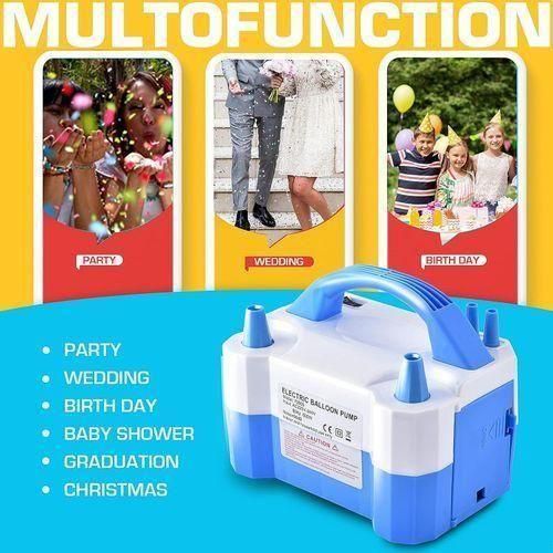 Electric Balloon Pump Dual Nozzle Air Inflator – Fast Portable Balloon Blower Machine for Party Decorations, Events & Celebrations