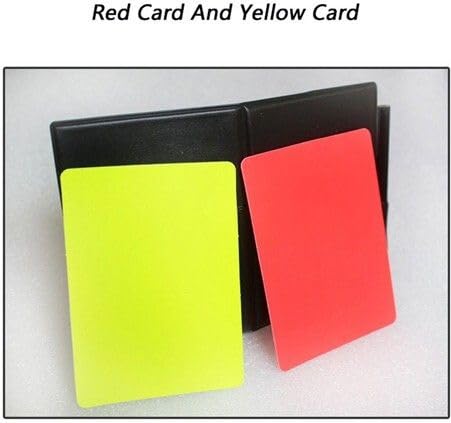 Football Referee Cards Set – Red & Yellow Cards with Pencil and Scorebook – Soccer Foul Card Kit for Match Officials, Coaches and Training Games