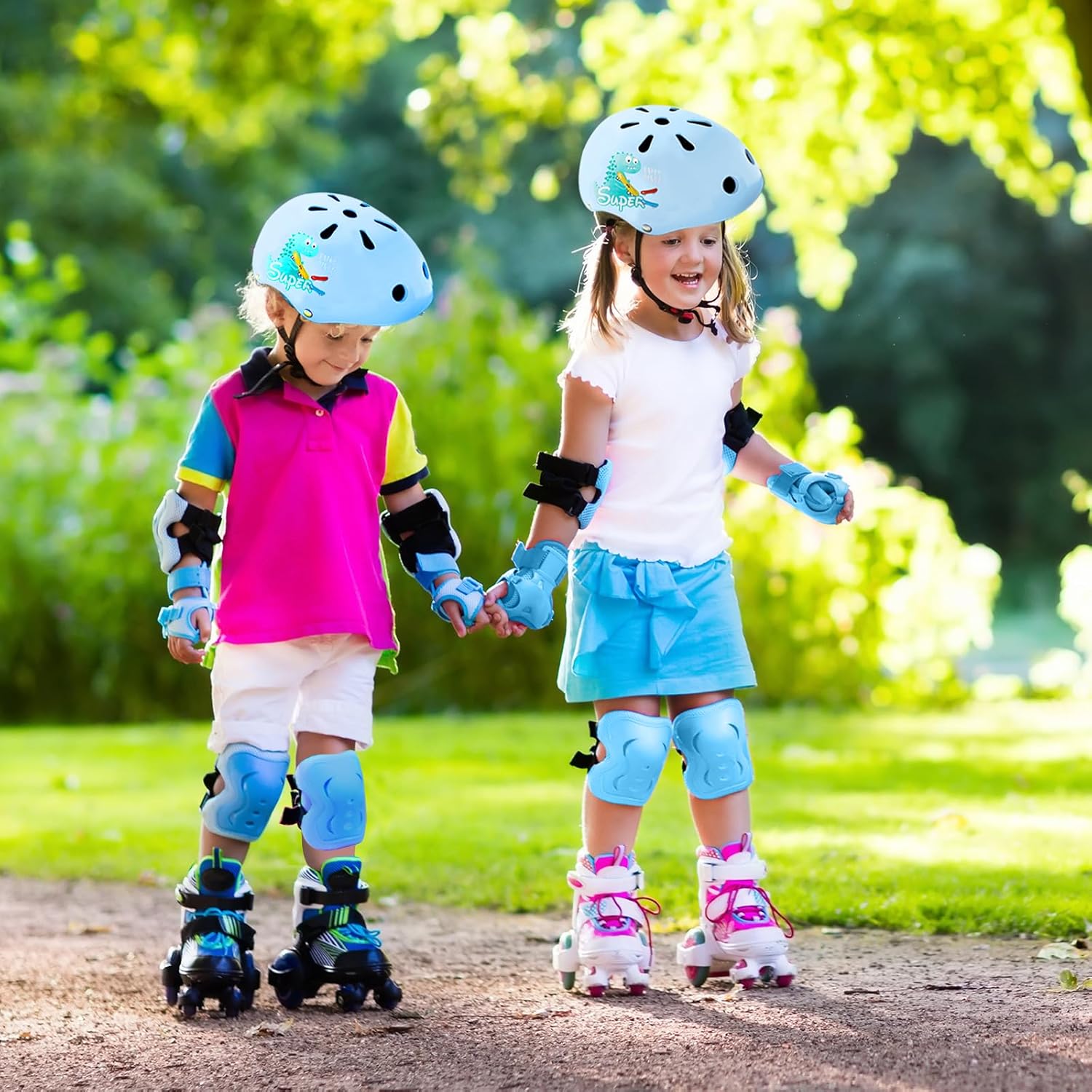 7 in 1 Cycling & Skating Protective Set – Helmet, Knee Pads, Elbow Pads & Wrist Guards Safety Gear Kit for Outdoor Sports