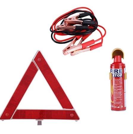 6-in-1 Car Emergency Kit – Roadside Safety Set Jump Starter, Warning Triangle, Tools & Safety Accessories for Vehicle Breakdown
