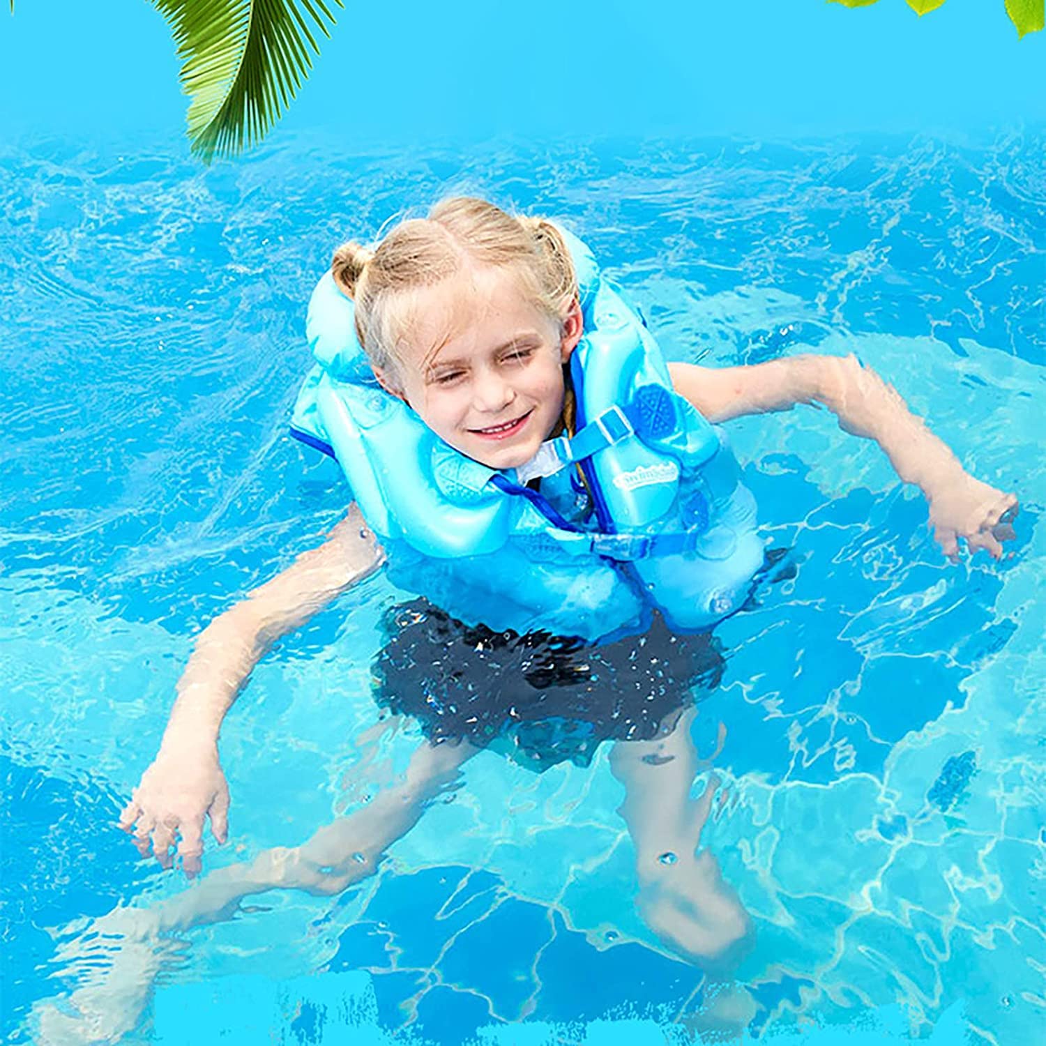 Kids Inflatable Swim Vest – Safe Floatation Jacket for Swimming Training, Pool & Beach Water Safety Aid for Children