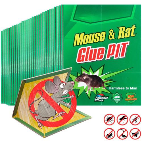 Pack of 5 Rat Trap Glue Book – Strong Adhesive Rodent & Insect Catcher Boards for Home & Kitchen Pest Control