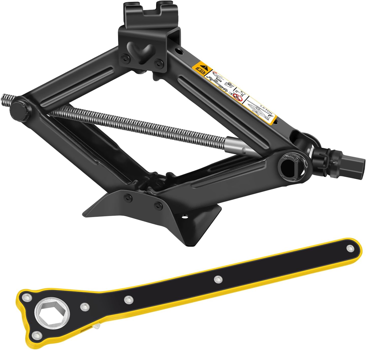 2 Ton Scissor Jack Heavy Duty Car Lift Jack with Crank Handle for Emergency Tyre Change, SUV, Sedan & Hatchback