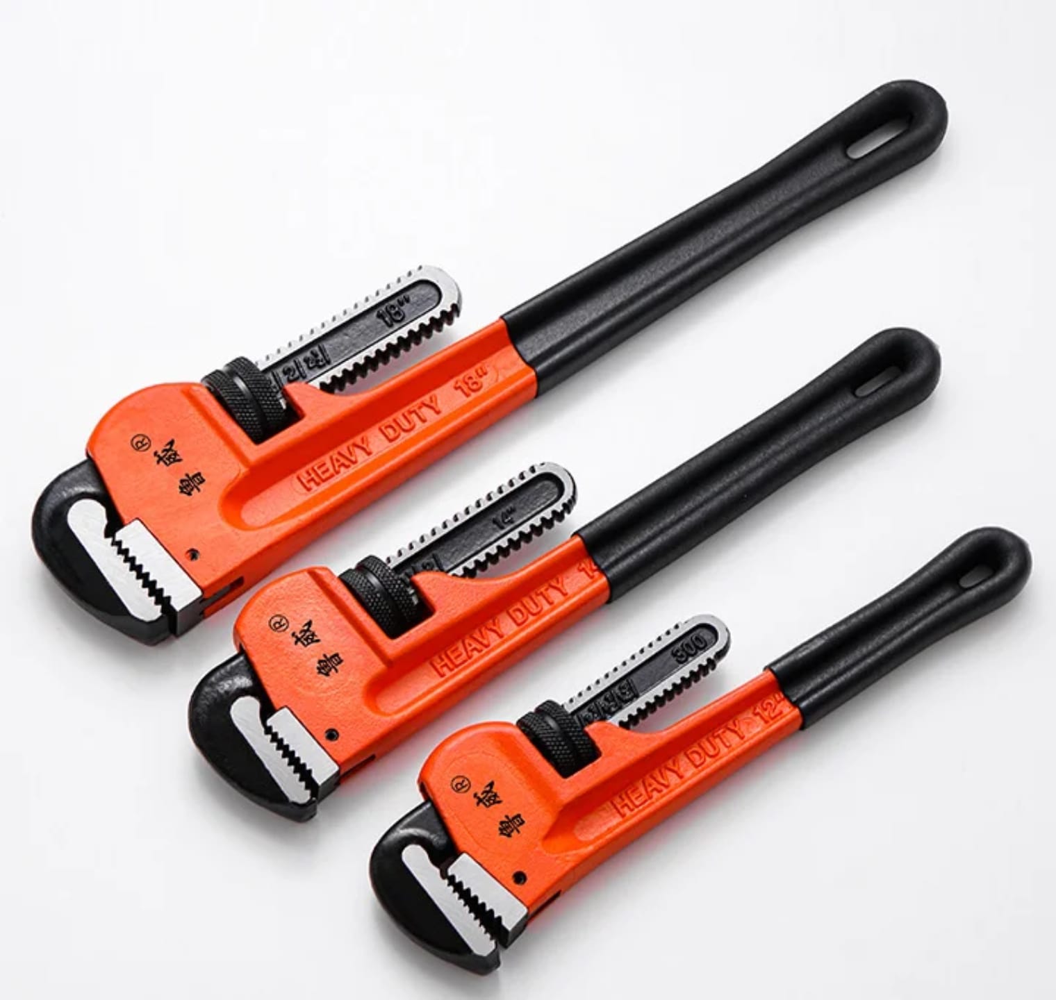 Heavy Duty Adjustable Pipe Wrench Professional Plumbing Tool for Water Gas Iron PVC Pipes