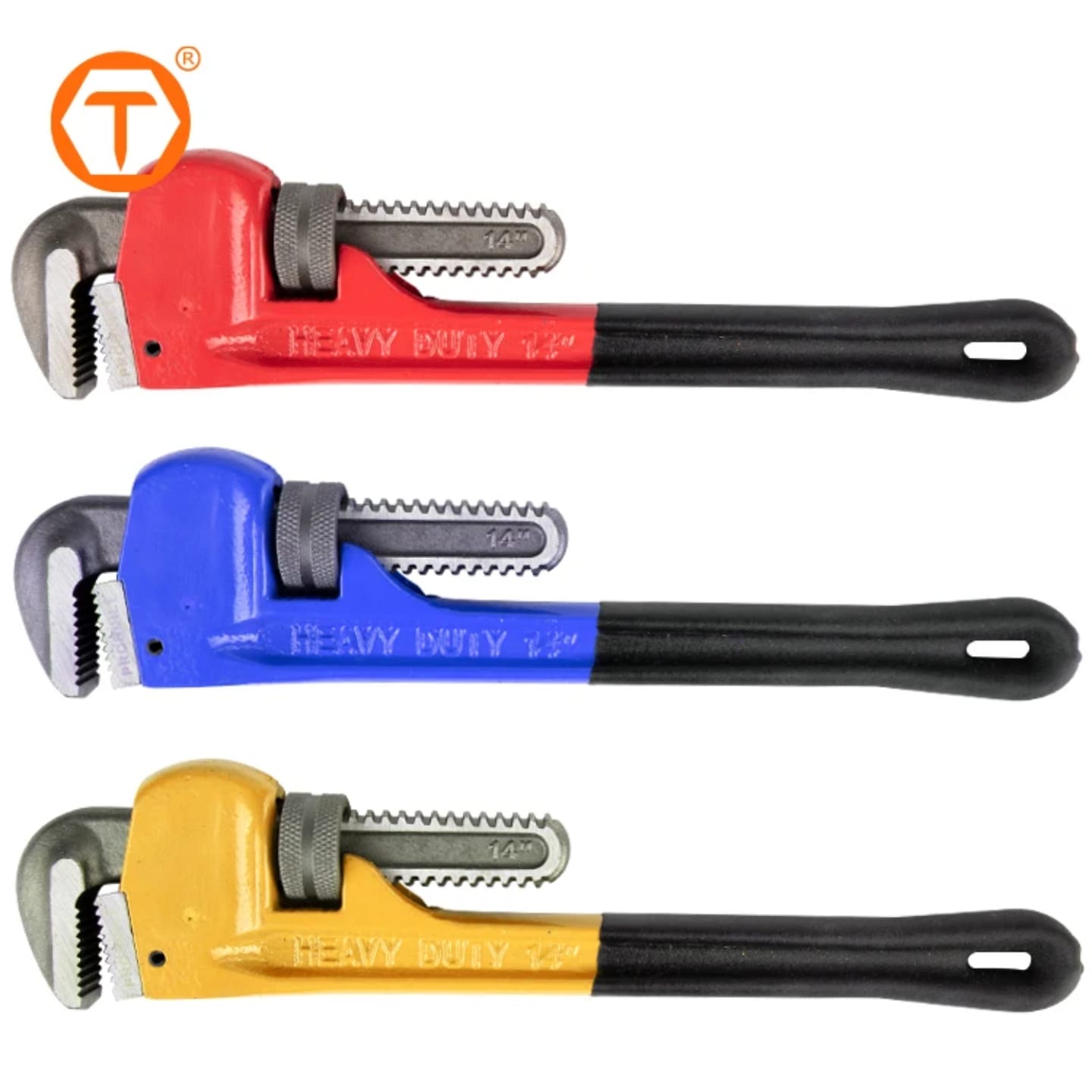 Heavy Duty Adjustable Pipe Wrench Professional Plumbing Tool for Water Gas Iron PVC Pipes
