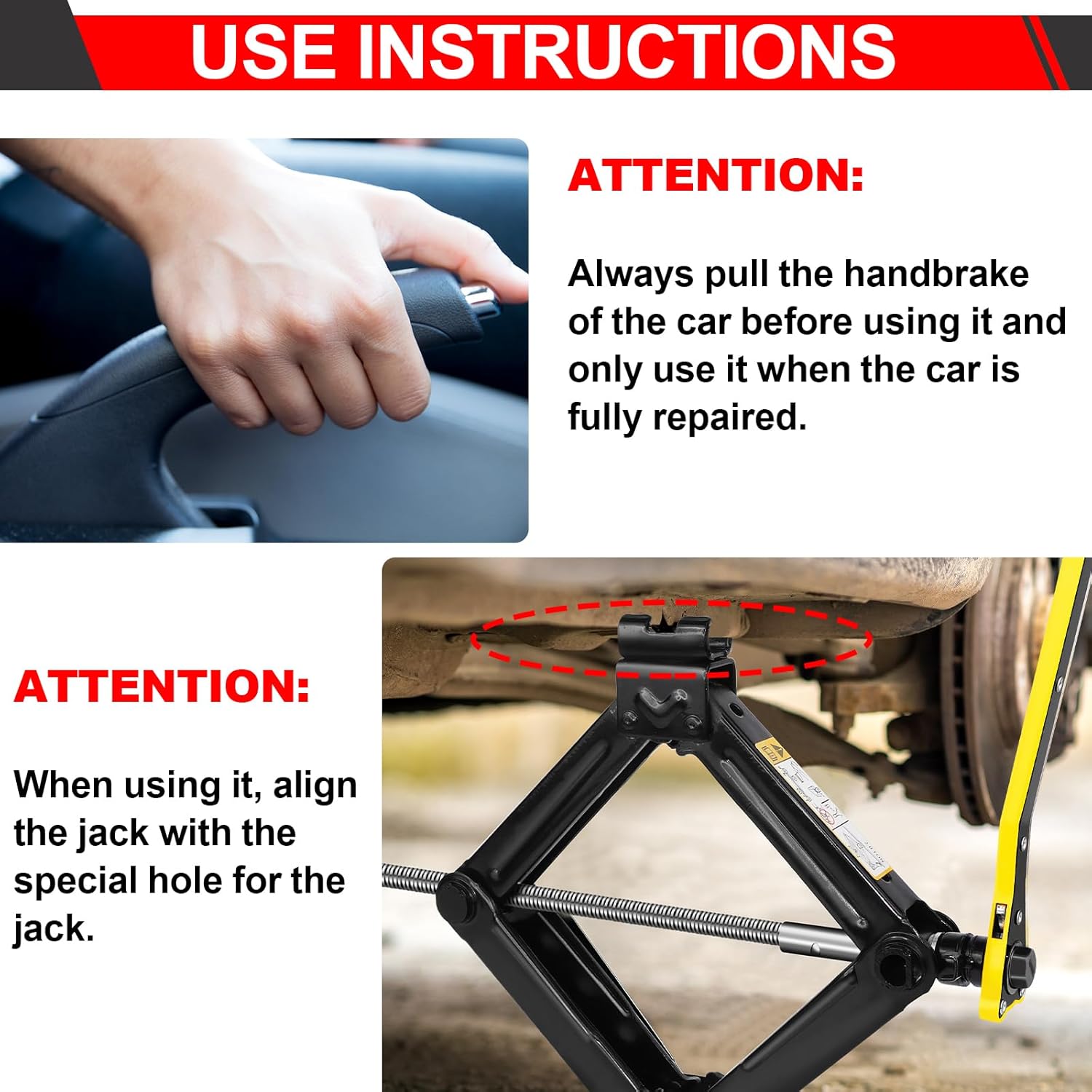 2 Ton Scissor Jack Heavy Duty Car Lift Jack with Crank Handle for Emergency Tyre Change, SUV, Sedan & Hatchback