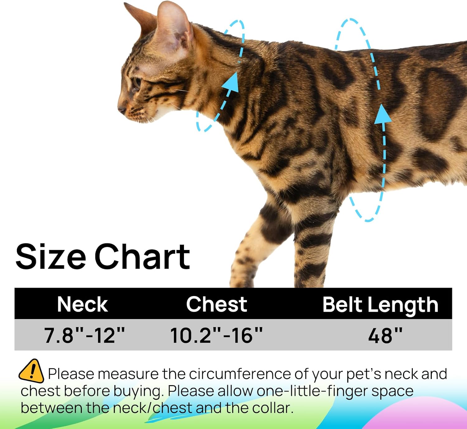 Adjustable Cat Harness and Leash Set Escape Proof | Comfortable Soft Lightweight, Use Safe & Easy, Walking Travel Kitten Harness for Small Medium Large Cats
