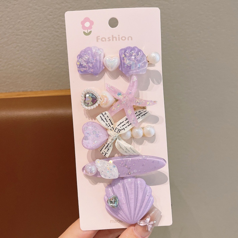 Mermaid Tail Hair Clips for Girls – Toddler Hair Clip Set, Princess Bangs Clip, Baby Side Clip for Fine Hair, Non-Slip Kids Hair Accessories with Cute Design