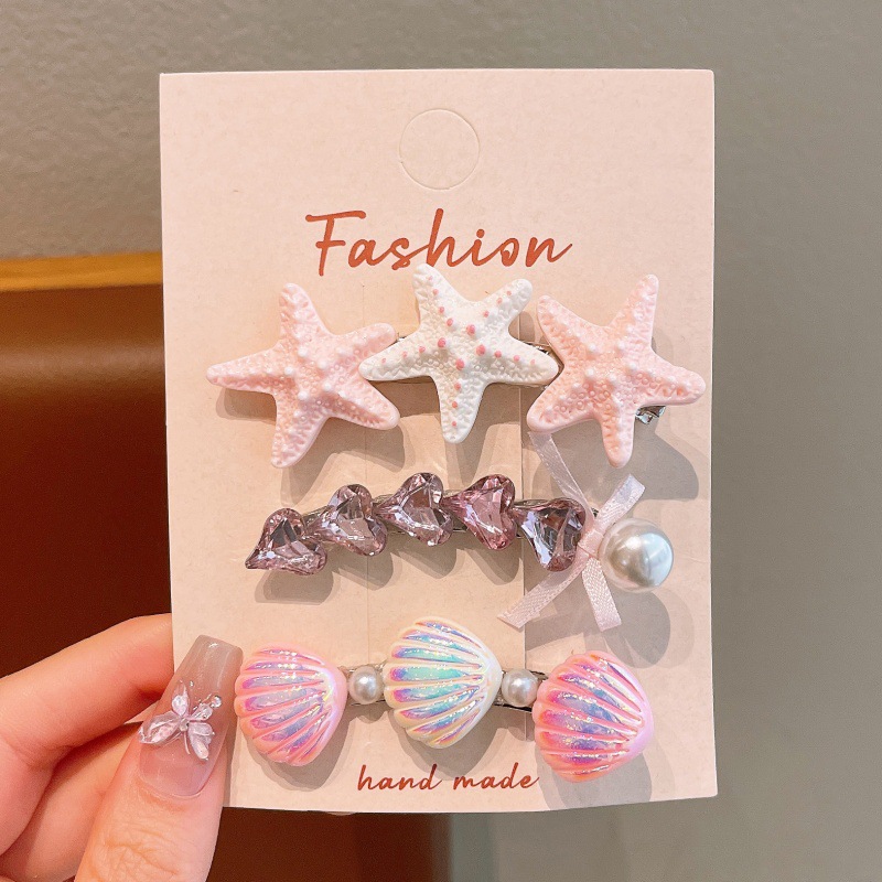 Mermaid Tail Hair Clips for Girls – Toddler Hair Clip Set, Princess Bangs Clip, Baby Side Clip for Fine Hair, Non-Slip Kids Hair Accessories with Cute Design
