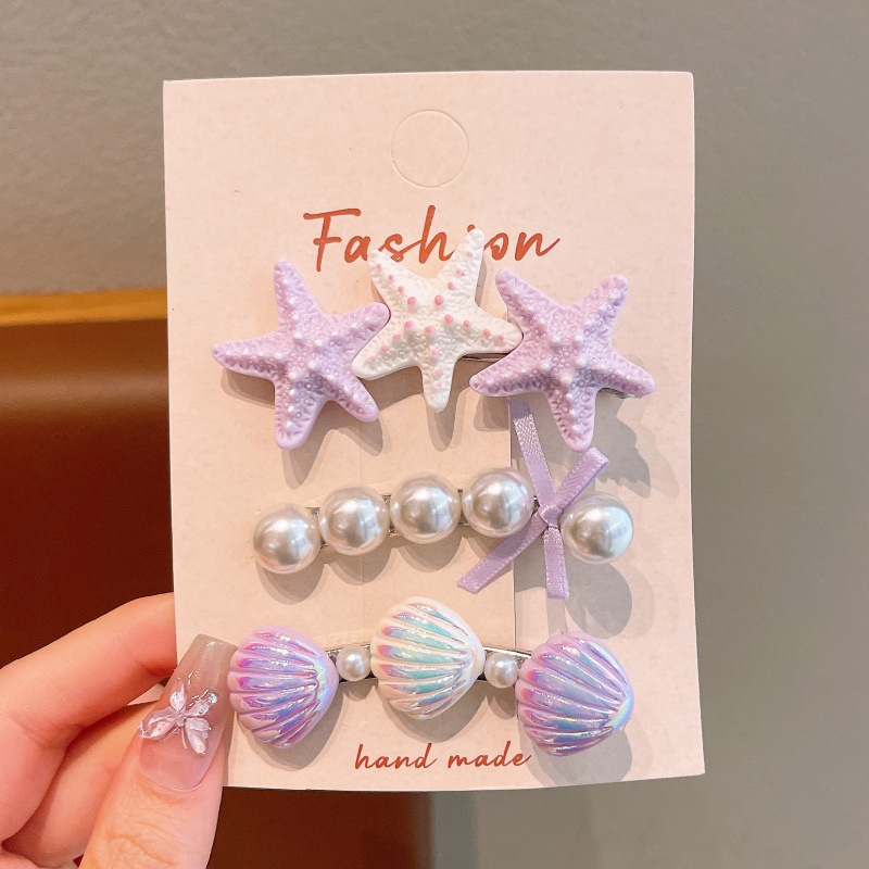 Mermaid Tail Hair Clips for Girls – Toddler Hair Clip Set, Princess Bangs Clip, Baby Side Clip for Fine Hair, Non-Slip Kids Hair Accessories with Cute Design