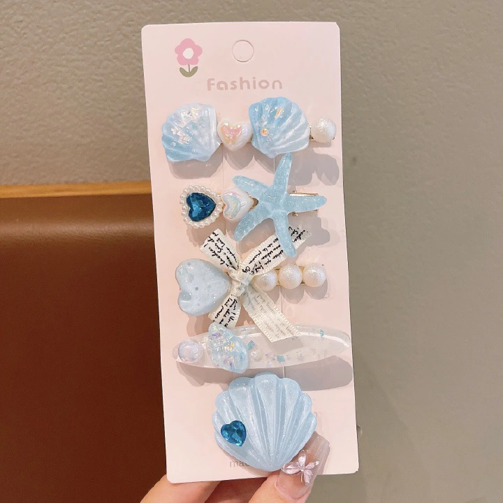 Mermaid Tail Hair Clips for Girls – Toddler Hair Clip Set, Princess Bangs Clip, Baby Side Clip for Fine Hair, Non-Slip Kids Hair Accessories with Cute Design