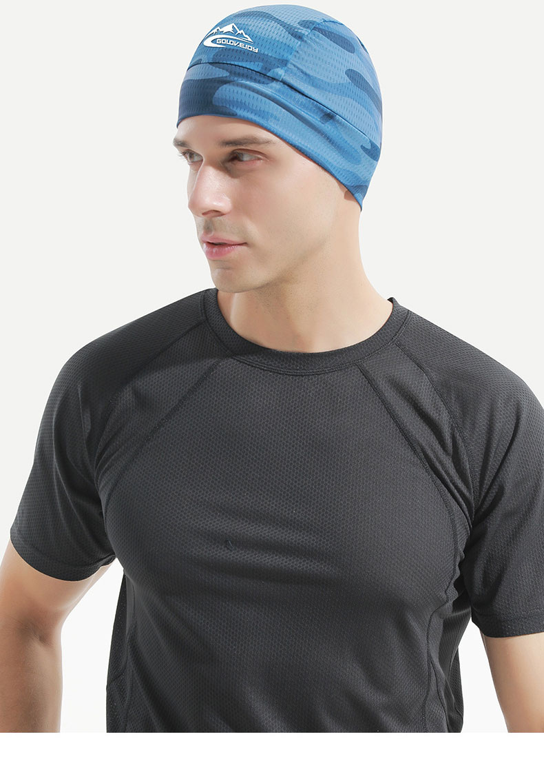 Men's Ice Silk Cycling Cap Skull Cap, Quick Dry Breathable Sun Hat, UPF 50+ UV Blocking Outdoor Sports Cap for Running Camping Travel