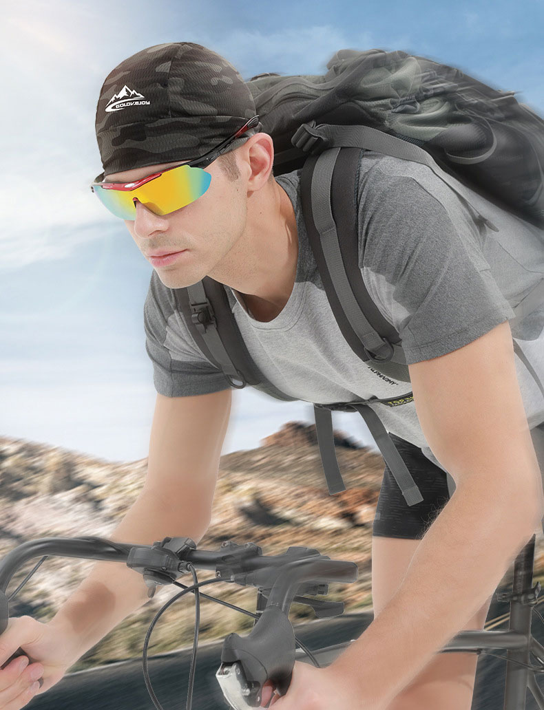 Men's Ice Silk Cycling Cap Skull Cap, Quick Dry Breathable Sun Hat, UPF 50+ UV Blocking Outdoor Sports Cap for Running Camping Travel