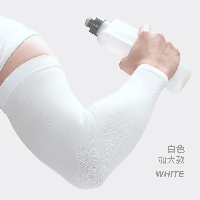 1 Pair Arm Sleeves Men's Plus Size, UPF 50+ Ice Cooling UV Protection Sleeves, Breathable Long Sleeve Covers for Outdoor Sports