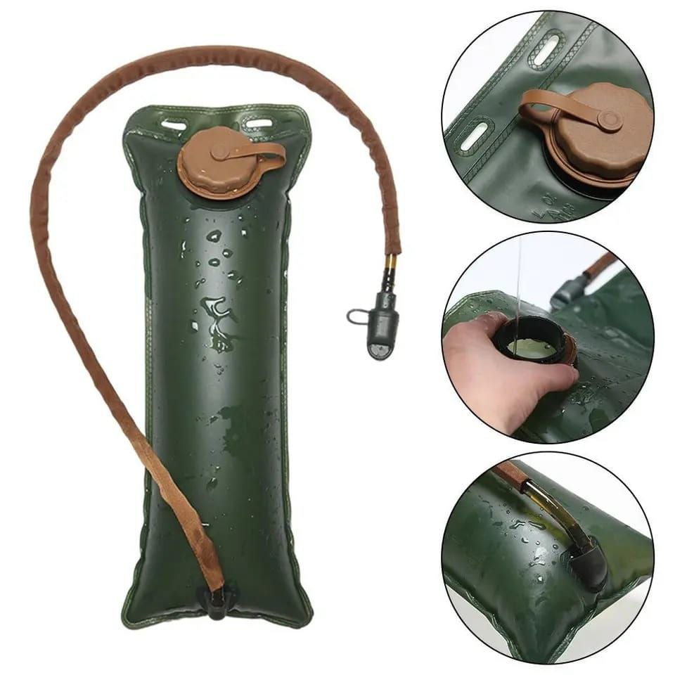 WATER BACKPACK. Water Bladder Hydration Backpack 3Liters Large Capacity Water Bags, Extended drinking tube with bite valve allows for quick, easy sipping without removing the backpack,military design