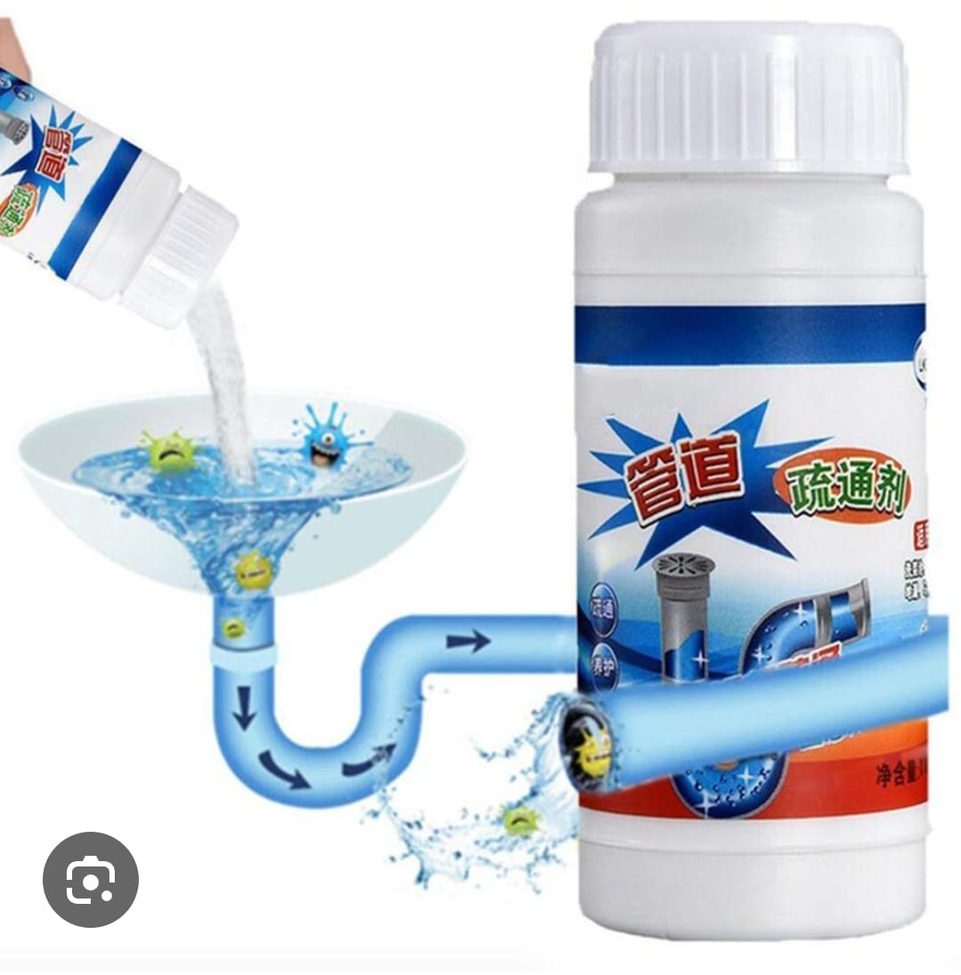 Sink Dredger/ Unblocker Usage: Kitchen, bathroom, toilet etc Deodorizes, unclogs drainage, cleans, kills insects Made of alkaline solvents & surfactants powder Does not corrode pipes Capacity: 110g