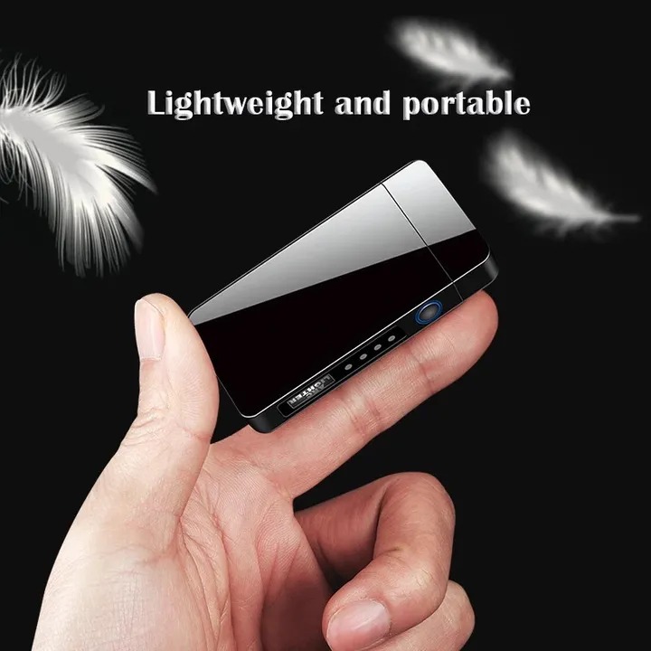 High quality Dual Arc Lighter Plasma Flameless Rechargeable Electric Lighter for Cigarette with LED Power Display
