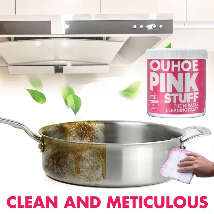 NEW ARRIVALS!!! 100g pink stuff Multipurpose Cleaner Cream Powerful Decontamination Kitchen Paste.Stainless Steel Scratches Remover Stain Polishing Cream