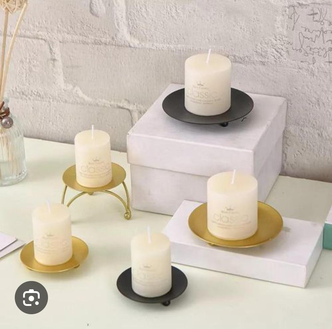 Decorative Metal Candle Holder 7cm Diameter Elegant Tabletop Tealight Candle Stand Modern Centerpiece Holder for Home Decor Weddings Parties Dining Tables Living Room and Events