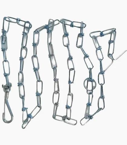 Heavy Duty Dog Chain for Yard- Metal Dog Chain Leash Chew Proof,Long Dog Lead for Outside with Strong Swivel Hook,Outdoor Dog Runner for Camping,Dog Tie Out Cable for Small Medium Dog