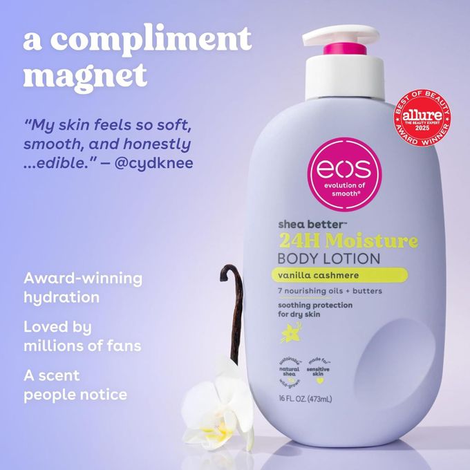 Eos Shea Better  Vanilla Cashmere Body Lotion - 24H Moisture Body Lotion