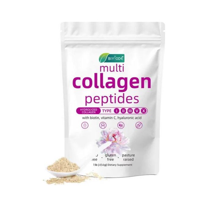 Multi Collagen Peptides Powder with Biotin Vitamin C Hyaluronic Acid 454g