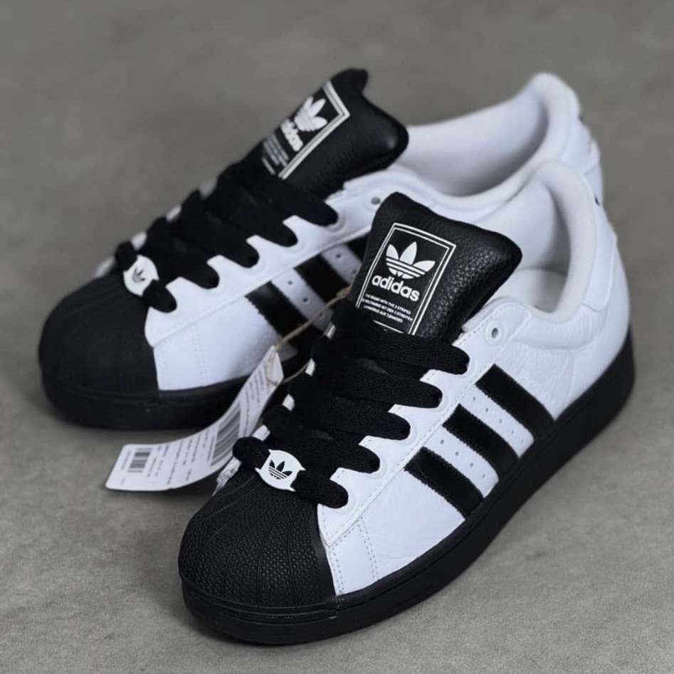 (ON OFFER) Adidas Superstar II Leather Low-Tops: Iconic Shell-Toe Sneakers in Cloud White & Core Black, BEST SSHOP FOR adidas campus, samba, superstar, airforce, jorda 4, jordan 1, airmax, tn.