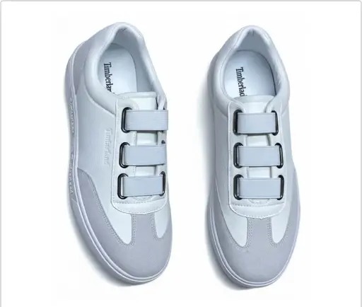 🔥 (OFFER) 🔥 Timberland White Velcro Sneakers for Men & Women – Casual Lightweight Fashion Shoes | Comfortable Everyday Walking Trainers | Non-Slip Soft Sole Streetwear Sneakers | Premium White Hook
