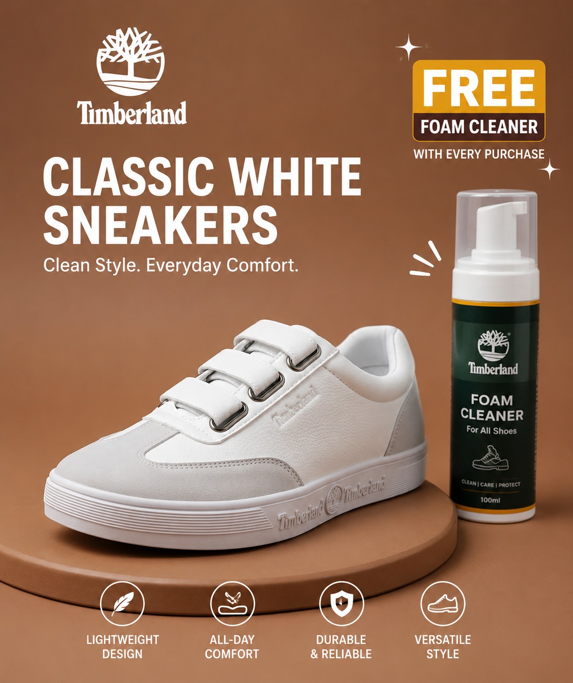 🔥 (OFFER) 🔥 Timberland White Velcro Sneakers for Men & Women – Casual Lightweight Fashion Shoes | Comfortable Everyday Walking Trainers | Non-Slip Soft Sole Streetwear Sneakers | Premium White Hook
