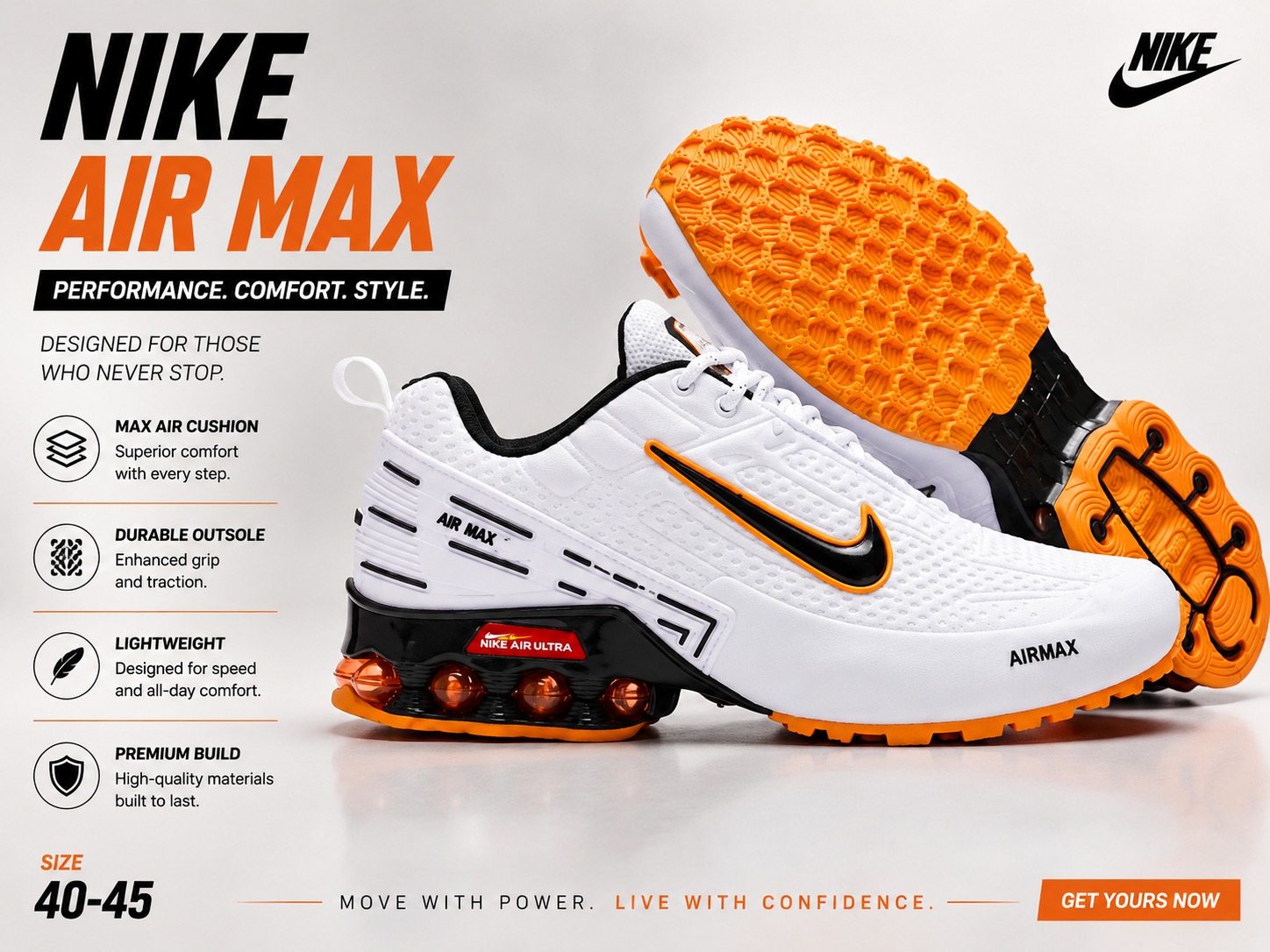 🔥 (on offer) NIKE Air Max Ultra White Edition  – Dynamic Air Comfort Running Sneakers Multi Colour Customized Airmax Dn Plus with a fashionable Classy fit. Best shop for Jordans, Airforce, SNEAKERS.