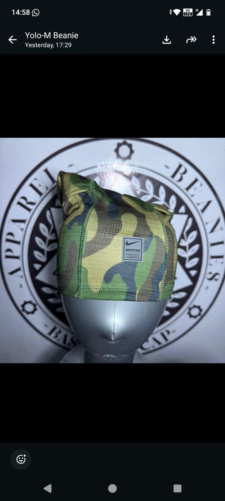 🔥 Nike Pro Therma-FIT Hood Balaclava –Camouflage Winter Face Mask Ski Mask Beanie Full Coverage Cold Weather Sports Hood (mavins, caps, head wraps, head bands)