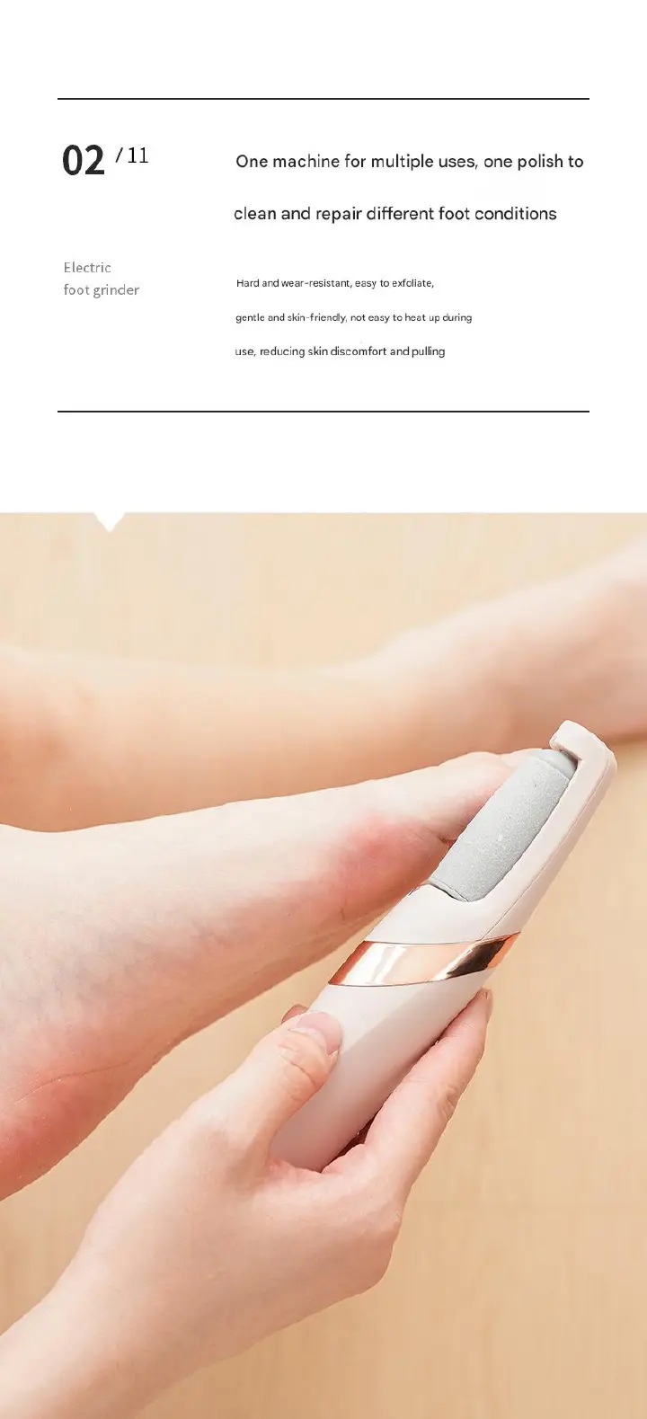 Electric Foot Grinder Foot Care Pedicure Device Callus Remove Artifact for Removing Dead Skin Machine and Calluses Foot Trimmer USB Rechargeable Foot Massager                                         .