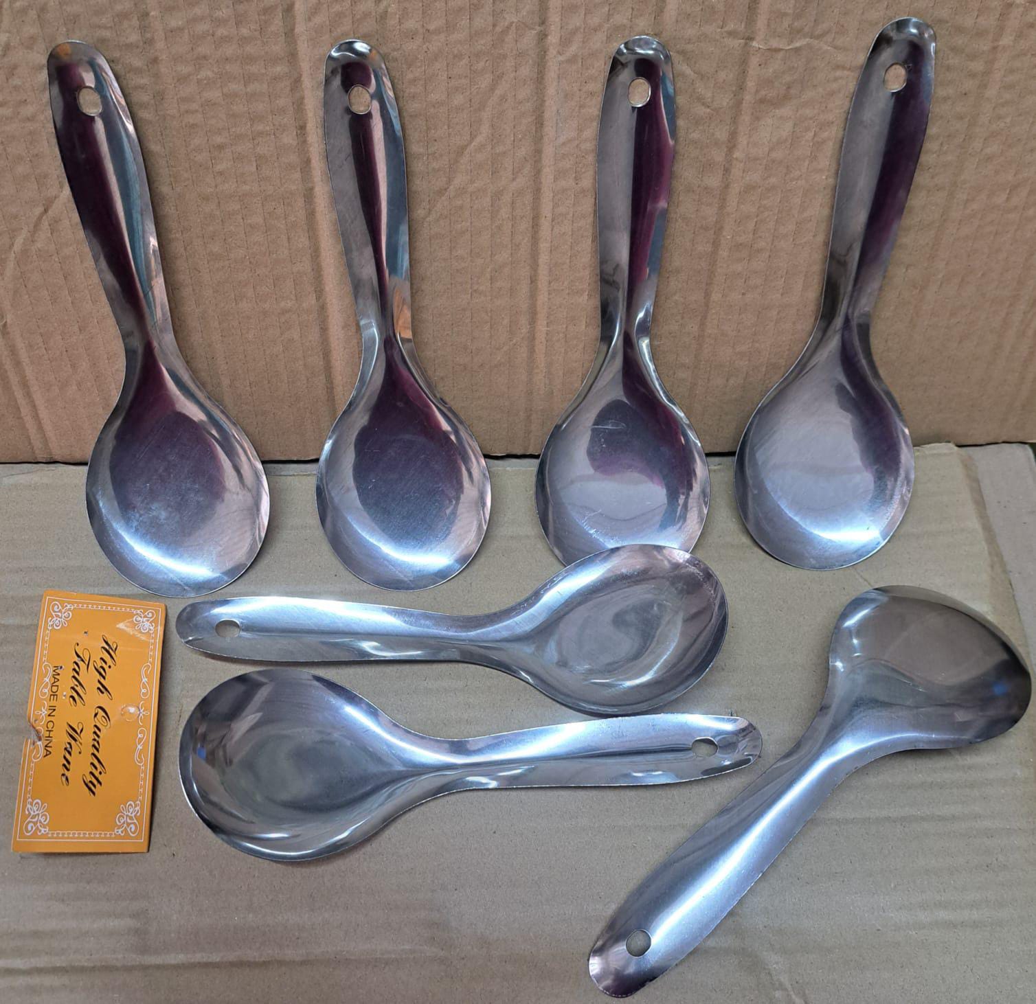 Aluminium Steel Short Serving Spoon 6pc💫💫are you looking for long lasting serving spoon? this stainless steel spoons are very beautiful and exquisite, they are anti-corrosion, rust-proof and very du