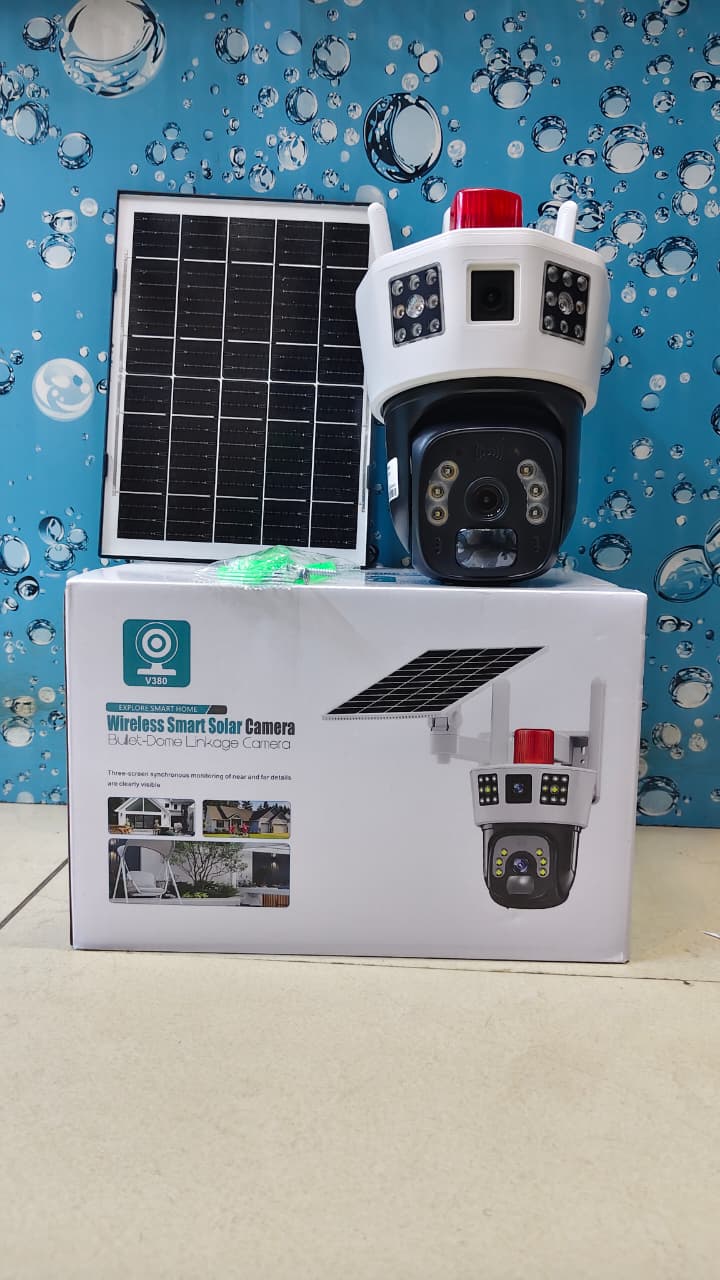 🥳RESTOCKED🥳🥳Dual Lens 4G PTZ 360 CCTV Camera with Alarm* Solar
* Night Vision
* 4G supports Safaricom, Airtel Simcards 
* Two way Audio 
* Motion Tracking 
* Alarm
* V380 Pro App.
