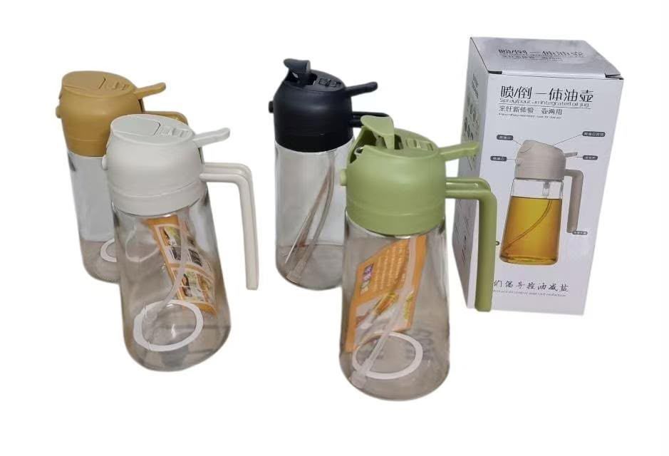 RESTOCKED🍽️🌺Oil Sprayer for Cooking, 2 in 1 Olive Oil Dispenser Bottle for Kitchen, 16oz/470ml Premium Glass Oil Bottle, Food-grade Oil Mister for Air Fryer, Salad, Frying, BBQ🌱🌱can both spray and